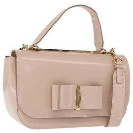 Sac à main Vala en cuir 2 en 1 beige doré Auth 168221 de Salvatore Ferragamo Beige Doré