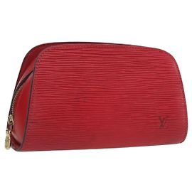 LOUIS VUITTON Epi Dauphine PM Tasche Kastilisch Rot M48447 LV Auth ka2148 Rot