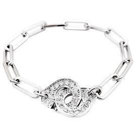 Bracelete Dinh Van, "Algemas", ouro branco e diamantes. Outro