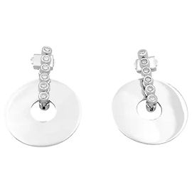 Orecchini CHAUMET, "Boréal", in oro bianco 750/000 e diamanti. Altro