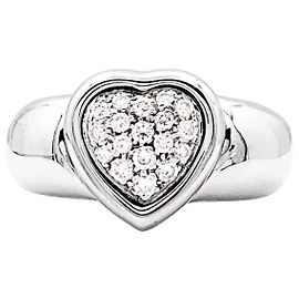 Bague Piaget, "Cœur", or blanc et diamants. Autre