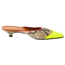 Mules en cuir multicolores Miu Miu Multicolore