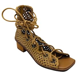 Stella Mc Cartney Sandali intrecciati color tan con lacci Stella McCartney Cammello