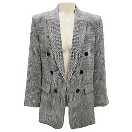 Veronica Beard Navy Multi Bexley Houndstooth Plaid Dickey Jacket Navy blue