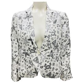 Blazer de seda twill branca Thom Browne Branco