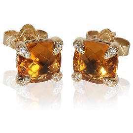 Orecchini Chatelaine in oro giallo, citrino e diamanti di David Yurman Altro