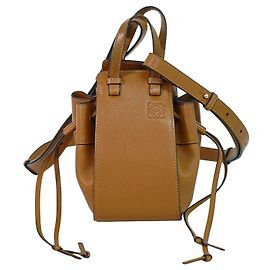 Bolsa Hammock de couro média Loewe Marrom