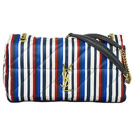 Bolsa de aba Jamie em seda impressa matelassada média da Saint Laurent Multicor