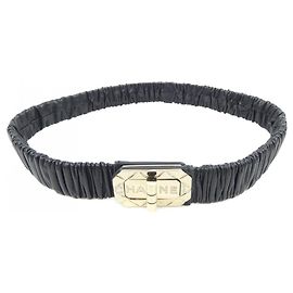 Chanel Standard Schwarzer Gürtel Schwarz