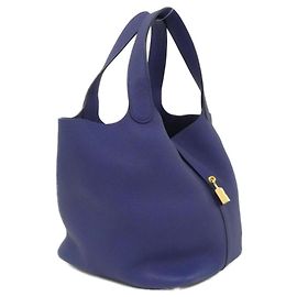 Borsa Hermès Picotin Lock MM Blu