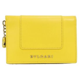 Bulgari Bvlgari SERPENTI FOREVER Card Case Beige Yellow