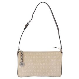 Bulgari Pochette Bvlgari Pouch en toile beige Beige