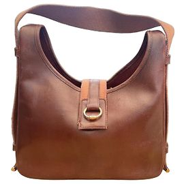 Bolsa Hermès Tsako em couro marrom Marrom