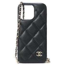 Chanel Timeless Classic Line iPhone 16 Pro Max Case Black