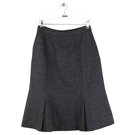 Falda Saint Laurent de lana negra Negro