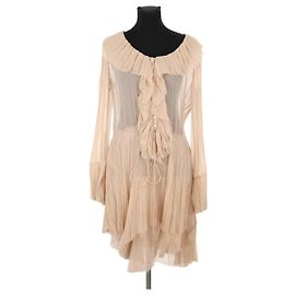 Chloé Beige Seidenkleid Beige