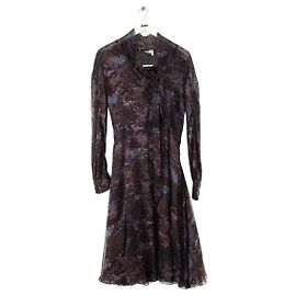 Saint Laurent Robe en soie noire Noir