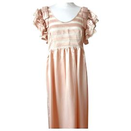 Autre Marque Regata de renda rosa Rosa