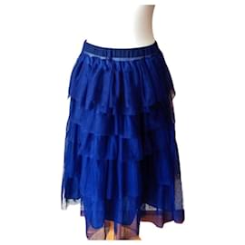 Autre Marque Falda de algodón azul Azul