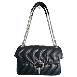 Sandro Yza leather handbag navy blue Navy blue