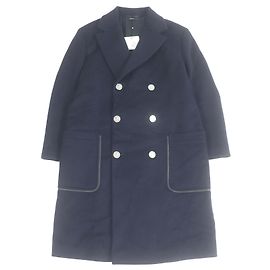 Hermès Hermes Chester Partial Lamb Leather Coat Red Blue