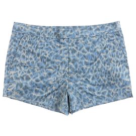 Dior Shorts aus Polyester mit Leopardenmuster Blau