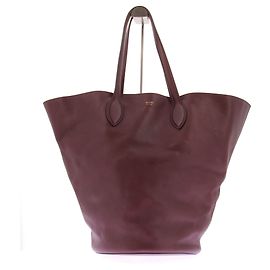 Khaite Bordeaux Leder Eimer Tasche Bordeaux