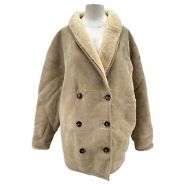Autre Marque Abrigo beige de shearling Beige