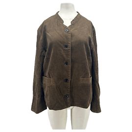 Autre Marque Braune Cord-Jacke Braun