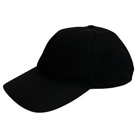 Gorra de béisbol de nylon con placa triangular Prada Negro