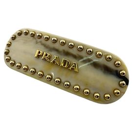 Prada 1IF042 Fermaglio Beige con Borchie Beige