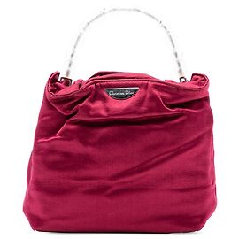 Bolsa de mão mini malice de cetim vermelho com pérolas Dior Vermelho