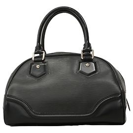 Louis Vuitton Epi Bowling Montaigne PM Handbag Black