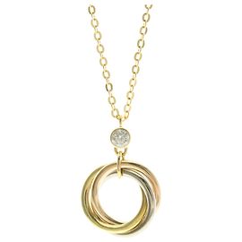 Colar de Diamante Baby Trinity da Cartier Dourado