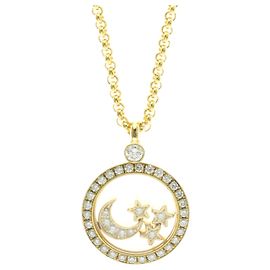 Collar Péndulo Chopard Happy Diamonds Dorado