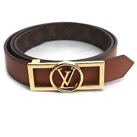 Cinturón reversible Dauphine de 25 mm de Louis Vuitton Castaño