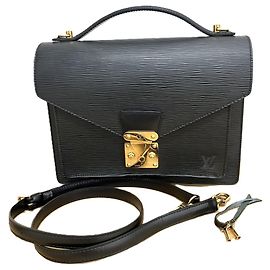 Borsa a Spalla Monceau in Pelle Epi M52792 di Louis Vuitton Nero