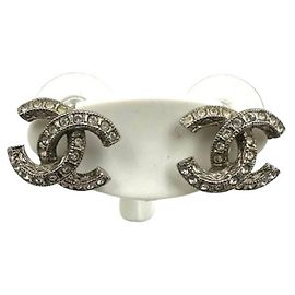 Orecchini in strass Chanel Coco Mark Argento