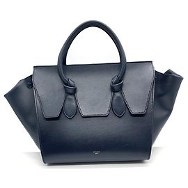 Céline Celine Tie Bag in Navy Leather Navy blue