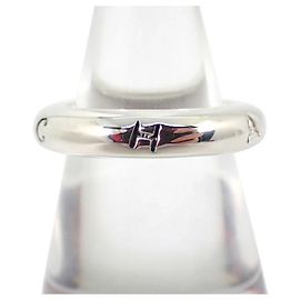 Chanel Sterling Silver 925 Band Ring Other