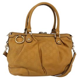 Gucci Sukey Top Handle Satchel Guccissima Leather Medium Brown