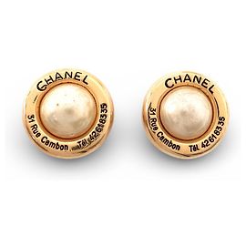 ORECCHINI VINTAGE CHANEL PUCE 31 RUE CAMBON PERLE CASTELLANE D'oro