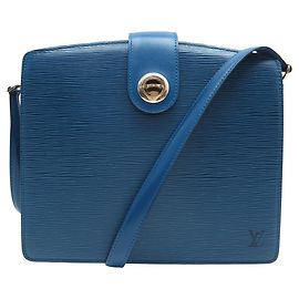 BORSA A SPALLA VINTAGE LOUIS VUITTON CAPUCINES IN PELLE EPI Blu