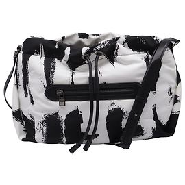 Bolsa de ombro The Ball Bundle da Alexander McQueen em poliéster branco e preto Branco