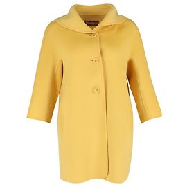 Abrigo Palazzi Max Mara en Lana Amarilla Amarillo