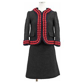 Ensemble en maille tweed Gucci Noir Rouge Bleu Marine