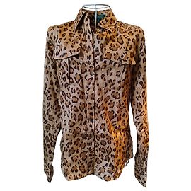 Camisa de Leopardo Ralph Lauren Negro Multicolor Amarillo