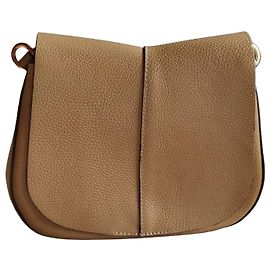 Gianni Chiarini Helena Round Brown Leather Handbag Brown