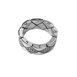 Anel Chanel Coco Crush em Ouro Branco e Diamantes Branco