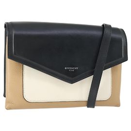 Borsa a Spalla GIVENCHY in Pelle Nera Argento Auth BA10120 Nero Argento